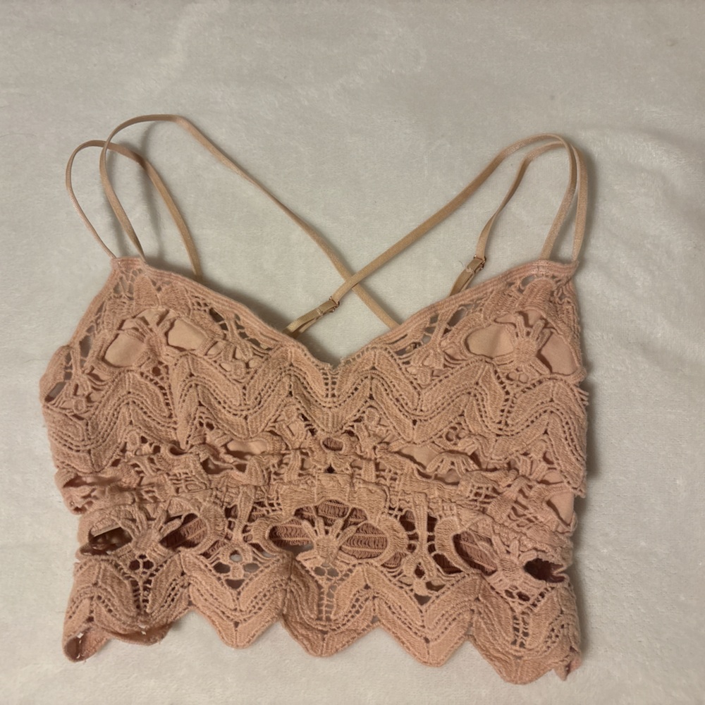 Pink lace top